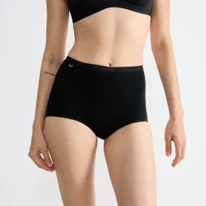 Sloggi - Culotte maxi taille haute Basic Plus noire