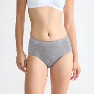 Sloggi - Culotte midi taille haute Basic Plus grise