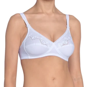 Triumph - Soutien-gorge croisé en coton Elasti Plus Blanc