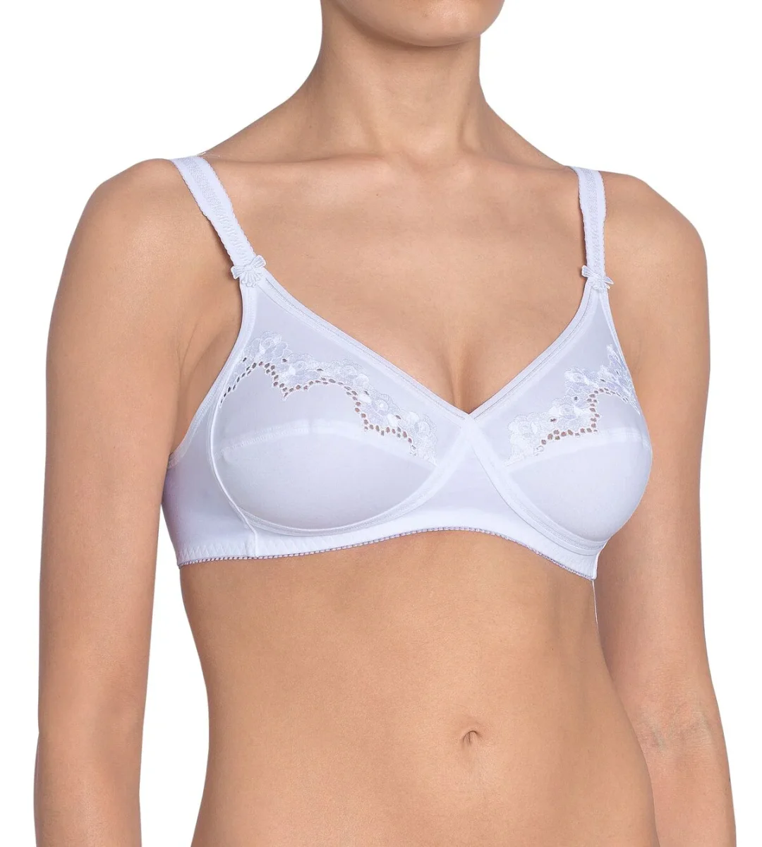 Triumph - Soutien-gorge croisé en coton Elasti Plus Blanc