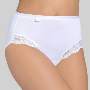 Sloggi - Culotte taille haute Romance blanche