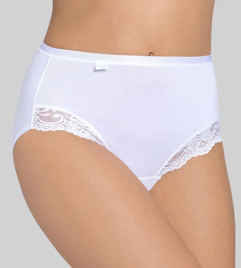 Sloggi - Culotte taille haute Romance blanche