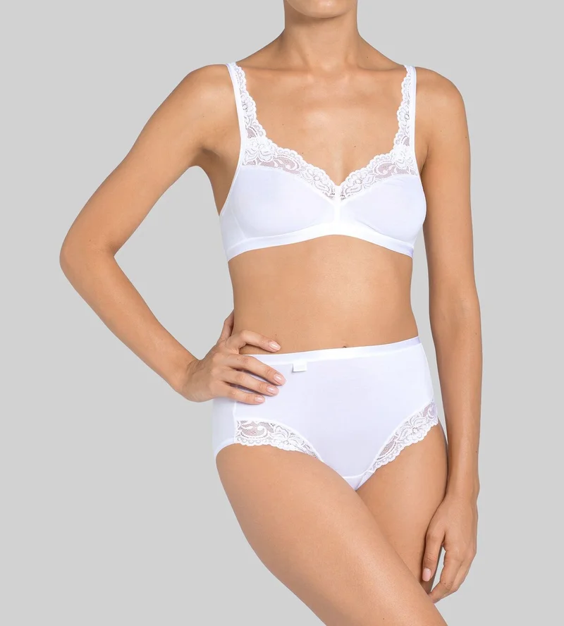 Sloggi - Culotte taille haute Romance blanche – Image 3