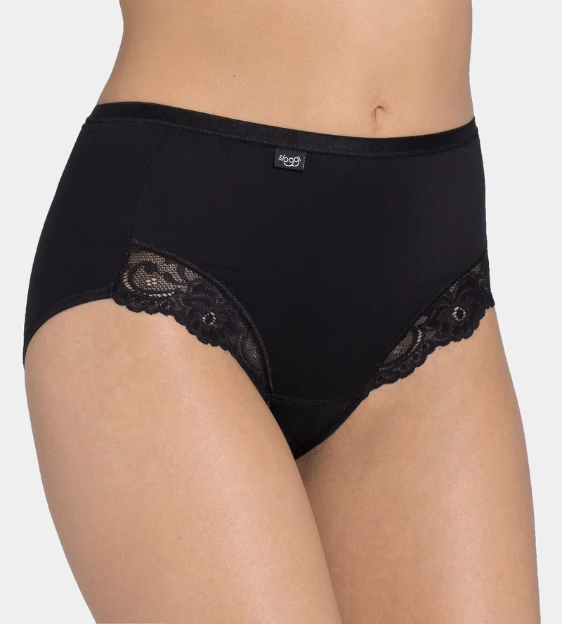 Sloggi - Culotte taille haute Romance noire – Image 2
