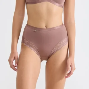 Sloggi - Culotte taille haute Romance Cacao
