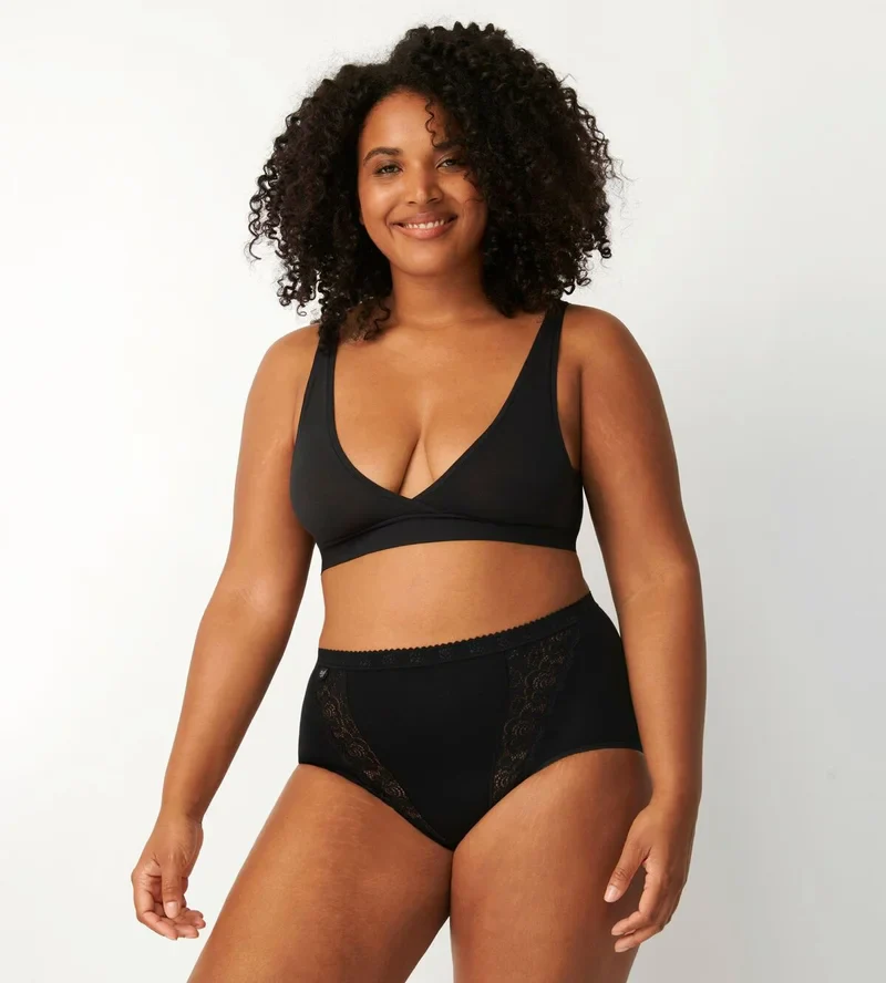 Sloggi - Culotte taille haute chic noire – Image 3