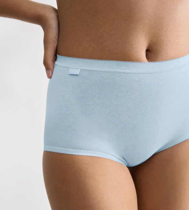 Sloggi - Lot de culottes taille haute Basic Plus, bleu et blanc – Image 6