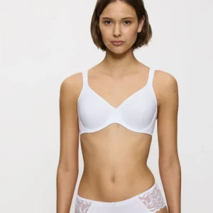 Triumph - Soutien-gorge moulé moderne en coton doux blanc
