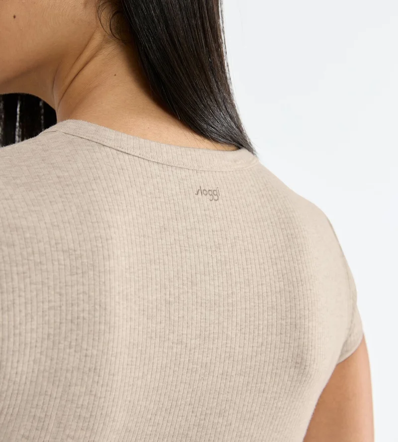 Sloggi - Go T-shirt côtelé gris combiné – Image 5