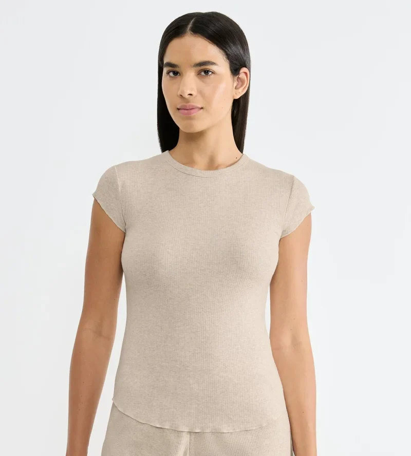 Sloggi - Go T-shirt côtelé gris combiné – Image 2