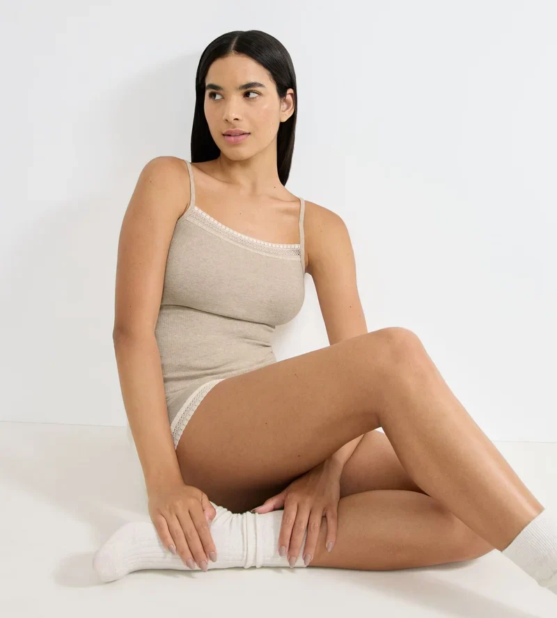 Sloggi - Go Spaghetti côtelé Gris Combinaison – Image 3