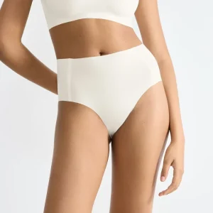 Sloggi - Culotte taille haute Zero Feel en soie blanche