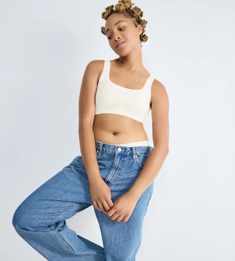 Sloggi - Top Zero Feel en soie blanche – Image 3