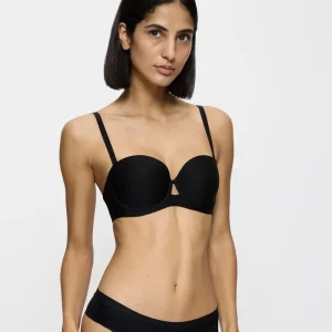 Triumph - Soutien-gorge à armatures rembourré sans bretelles Pure Micro noir