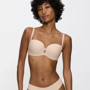 Triumph - Soutien-gorge sans bretelles rembourré à armatures Pure Micro Cameo Beige Cameo