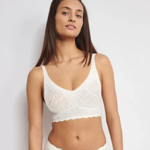 Sloggi - Soutien-gorge Zero Feel Bliss en soie blanche