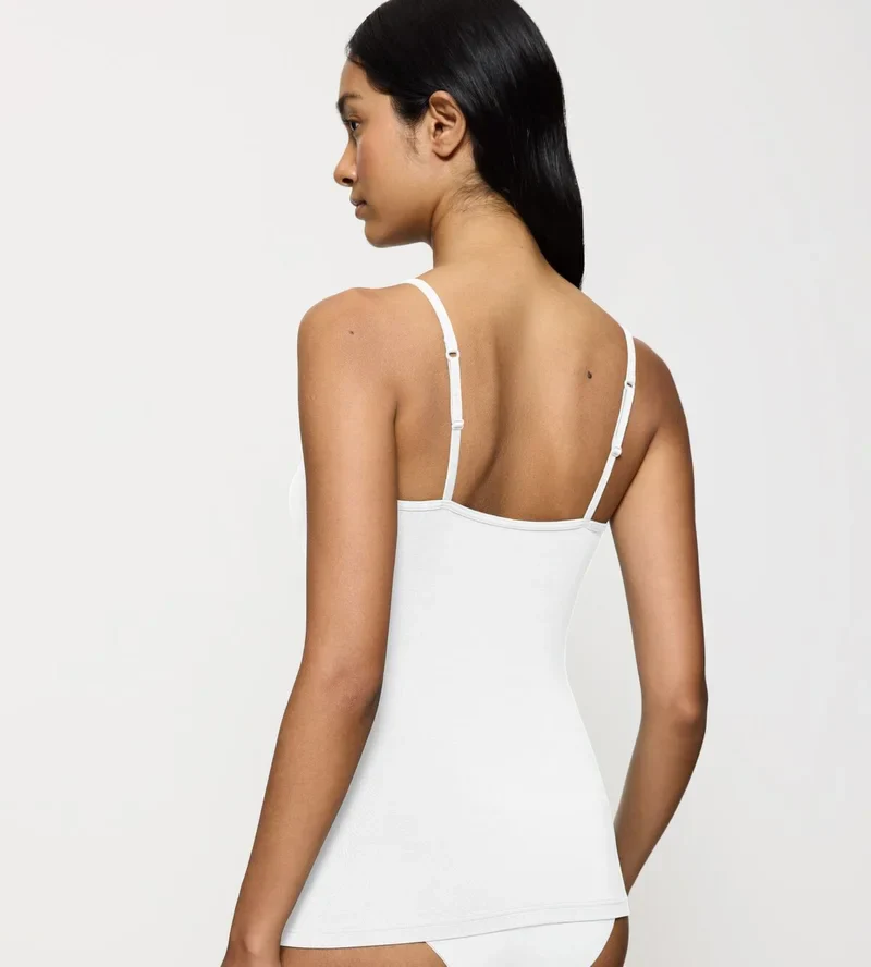 Triomphe - Sensation de débardeur spaghetti blanc en modal – Image 4