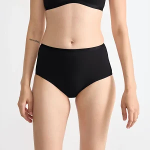 Sloggi - Culotte taille haute en coton noir Go Daily