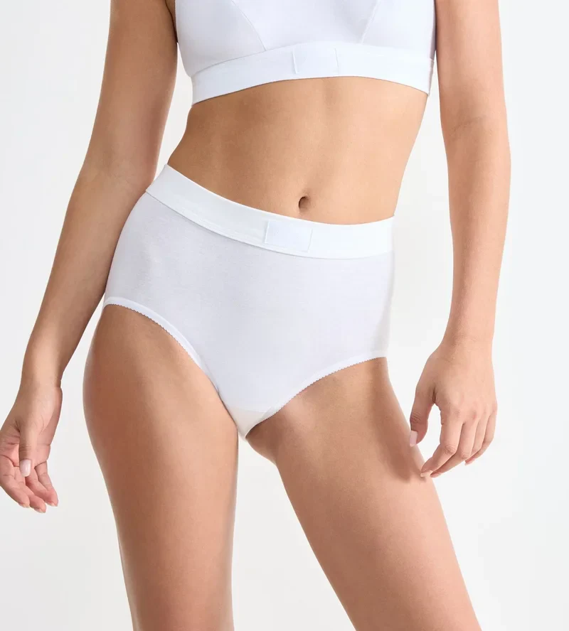 Sloggi - Culotte taille haute Double Comfort blanche