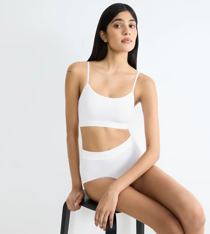 Sloggi - Culotte taille haute Double Comfort blanche – Image 3