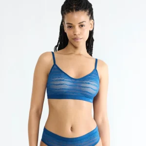 Sloggi - Soutien-gorge en dentelle Free Evolve bleu saphir
