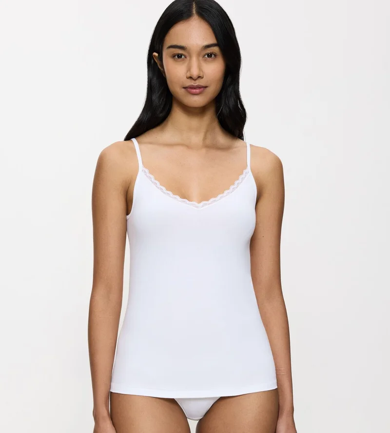 Triumph - Débardeur blanc effet coton – Image 2