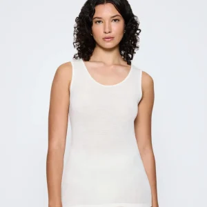 Triumph - Débardeur Beauty Layers en laine écru et blanc
