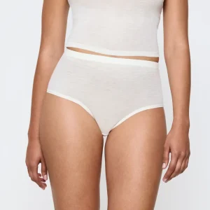 Triumph - Culotte maxi Beauty Layers en laine écru et blanc