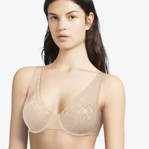 Chantelle - Soutien-gorge Spacer Plongeant Jour Et Nuit Beige Doré