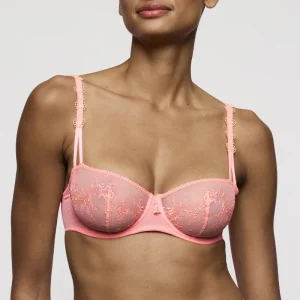 Marie Jo - Soutien-gorge balconnet Annaelle, coutures verticales, couleur pêche fluo