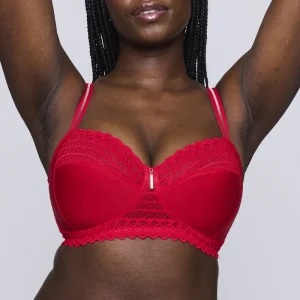 Soutien-gorge Primadonna Twist - East End, bonnet intégral, sans armatures, rouge véritable
