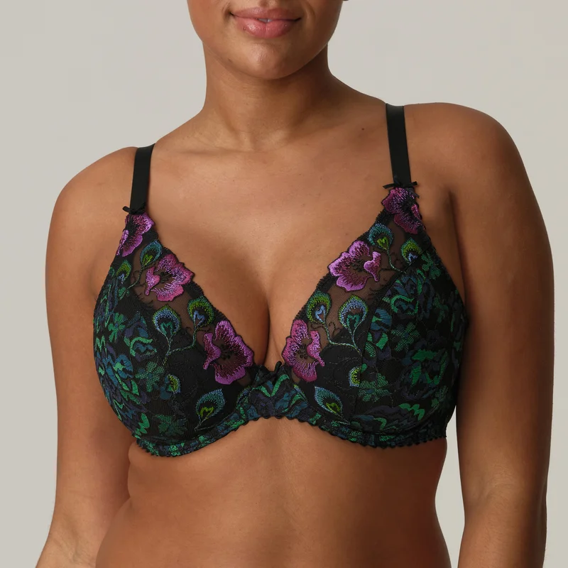 Primadonna - Soutien-gorge plongeant semi-rembourré San Angel Plume de paon – Image 2