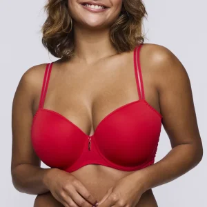 Soutien-gorge balconnet rembourré Primadonna Twist - East End, rouge véritable
