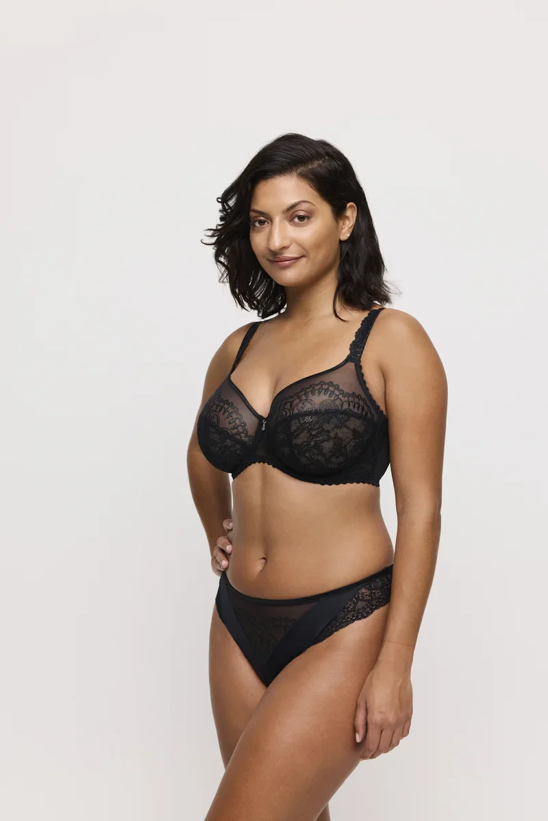 Primadonna - Soutien-gorge balconnet Shimla à coutures verticales noir – Image 4