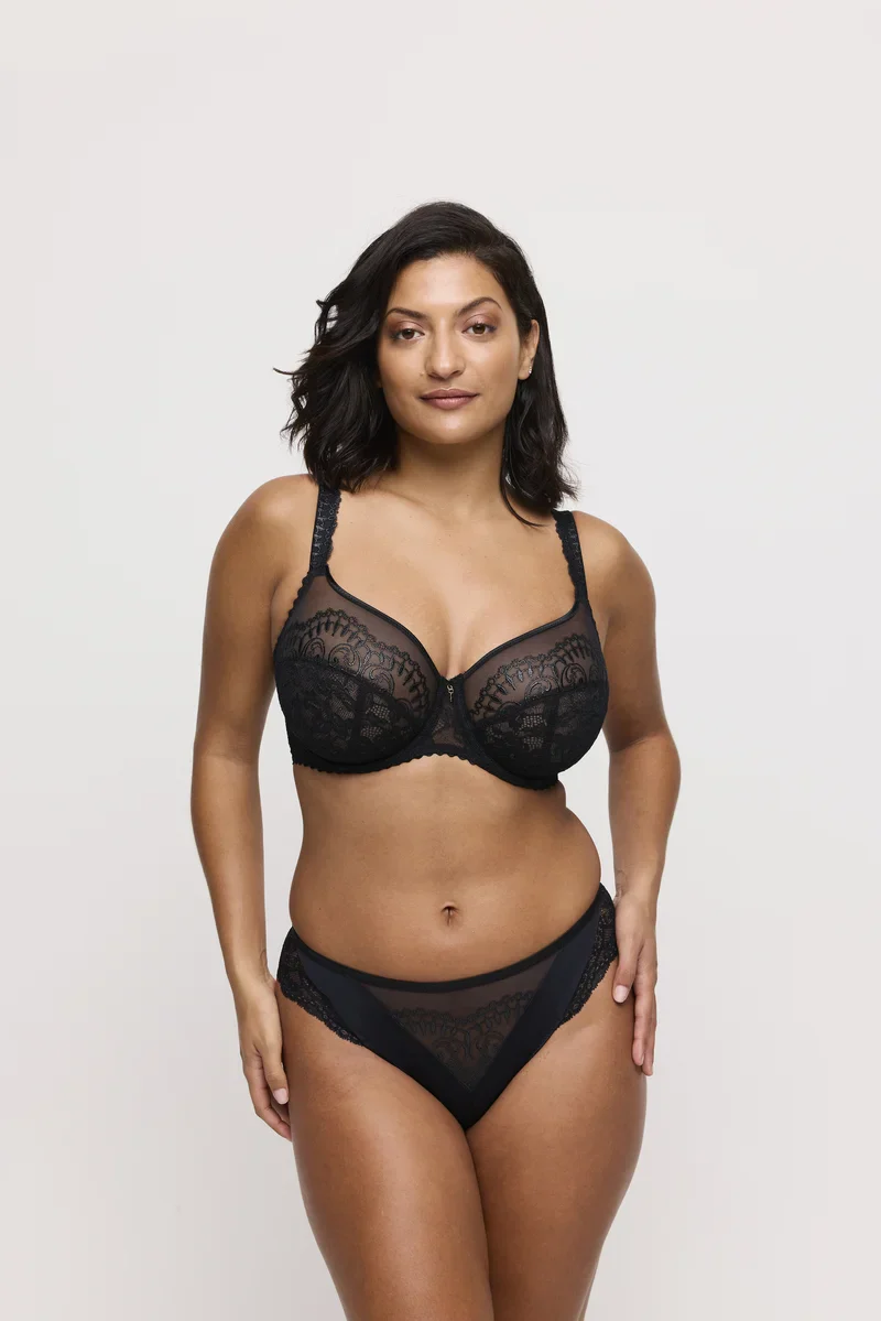 Primadonna - Soutien-gorge balconnet Shimla à coutures verticales noir – Image 3